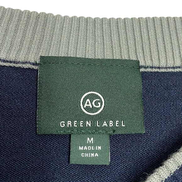 AG Adriano Goldschmied Sweater Mens M Blue Golf Preppy Pullover Lightweight NEW - Picture 3 of 9